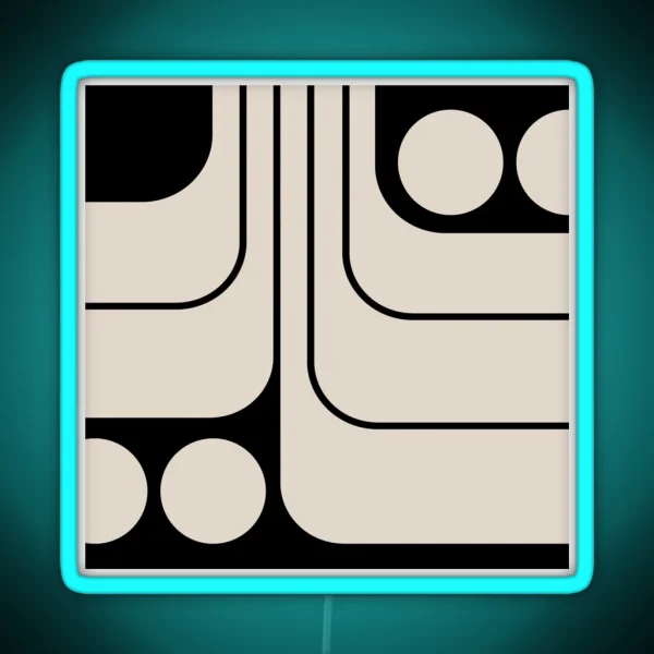Retro Geometric Design 674 RGB Neon Sign