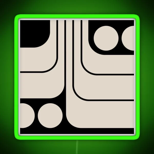 Retro Geometric Design 674 RGB Neon Sign