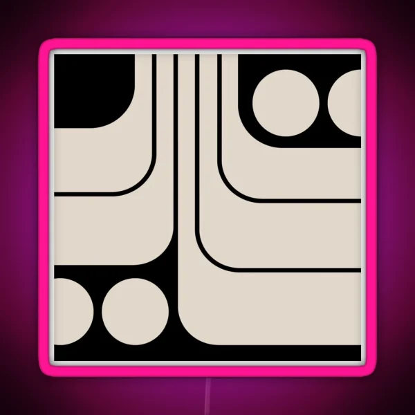 Retro Geometric Design 674 RGB Neon Sign