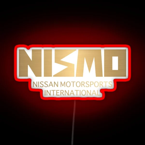 Retro Gold And Black Nismo Nissan Motorsport Logo RGB Neon Sign