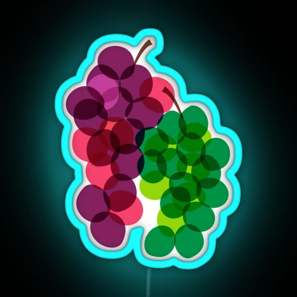 Retro Grapes RGB Neon Sign