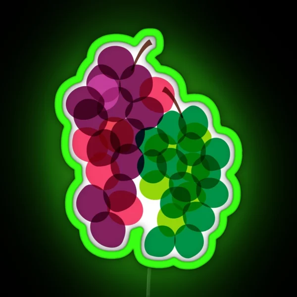 Retro Grapes RGB Neon Sign