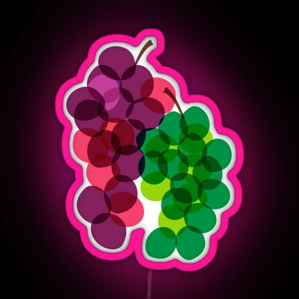 Retro Grapes RGB Neon Sign