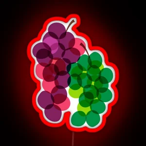 Retro Grapes RGB Neon Sign