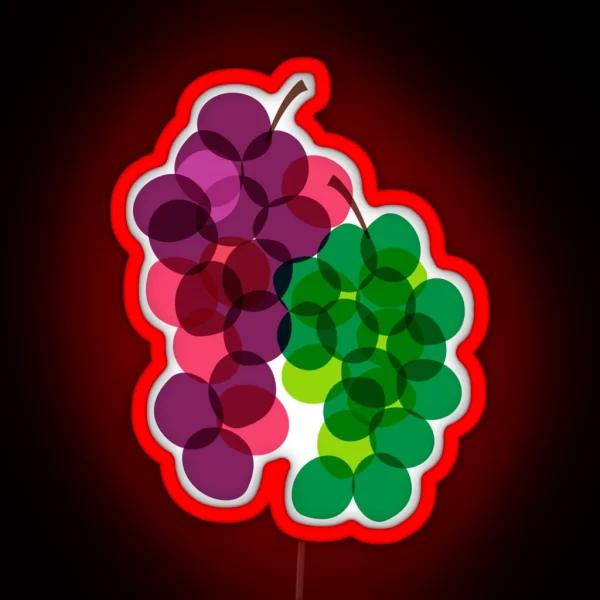 Retro Grapes RGB Neon Sign