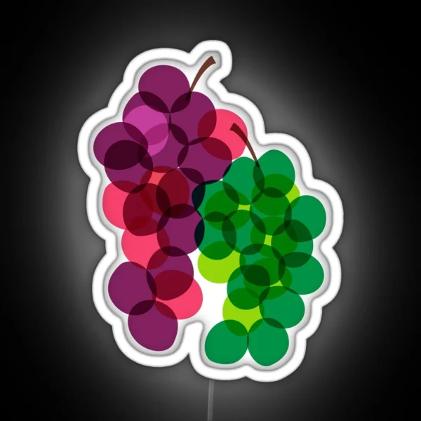 Retro Grapes RGB Neon Sign