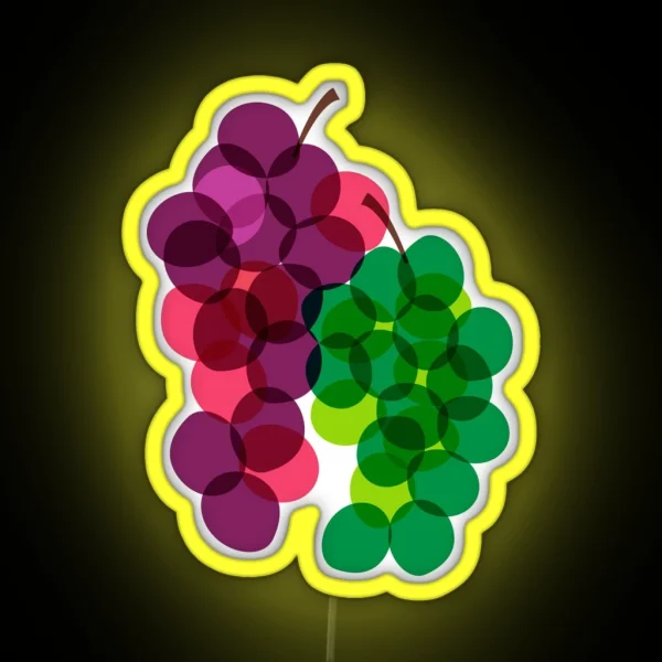 Retro Grapes RGB Neon Sign