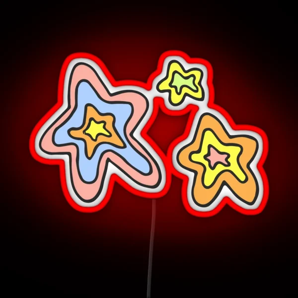 Retro Groovy Starz RGB Neon Sign
