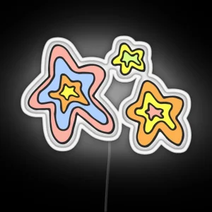 Retro Groovy Starz RGB Neon Sign