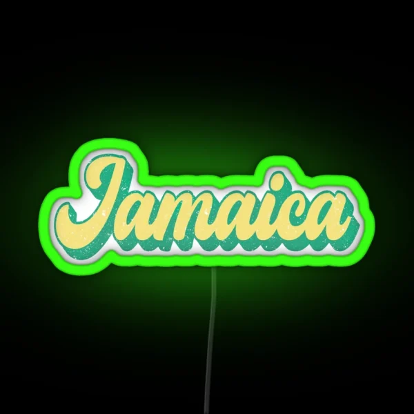 Retro Jamaica Caribbean Island Lover RGB Neon Sign