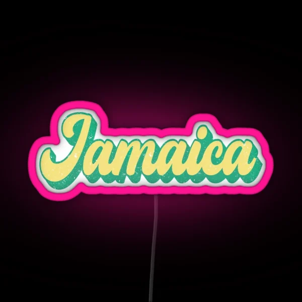 Retro Jamaica Caribbean Island Lover RGB Neon Sign
