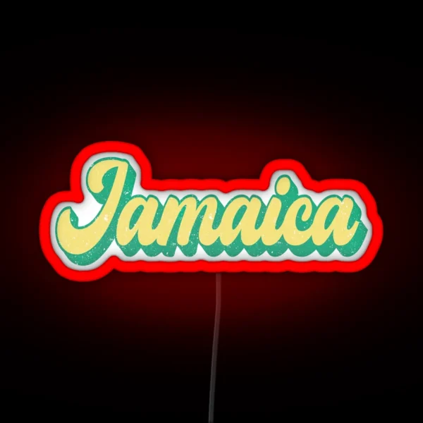 Retro Jamaica Caribbean Island Lover RGB Neon Sign