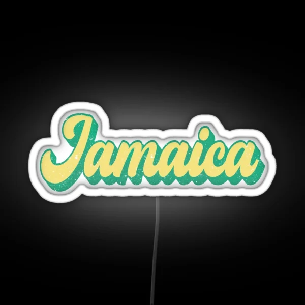 Retro Jamaica Caribbean Island Lover RGB Neon Sign