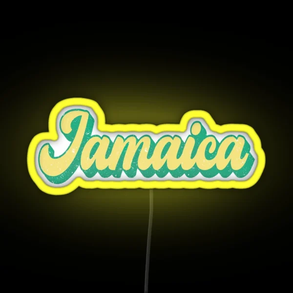 Retro Jamaica Caribbean Island Lover RGB Neon Sign