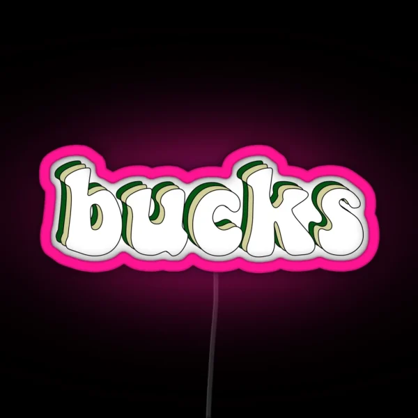 Retro Milwaukee Bucks RGB Neon Sign