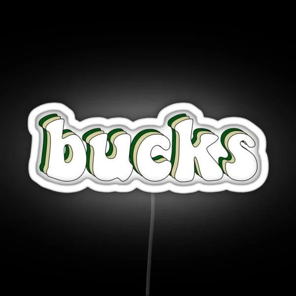 Retro Milwaukee Bucks RGB Neon Sign