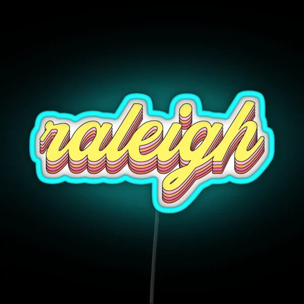 Retro Raleigh RGB Neon Sign