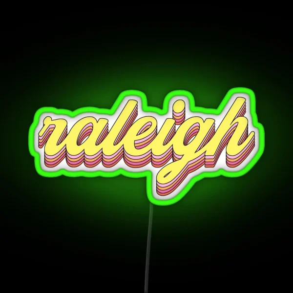 Retro Raleigh RGB Neon Sign