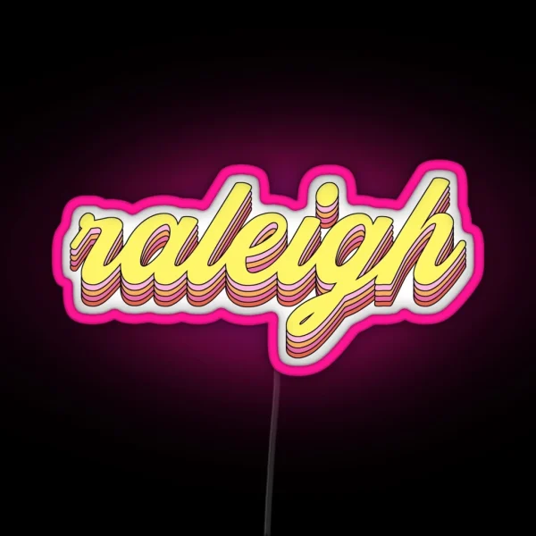 Retro Raleigh RGB Neon Sign