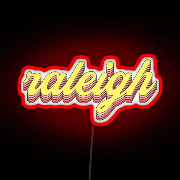 Retro Raleigh RGB Neon Sign