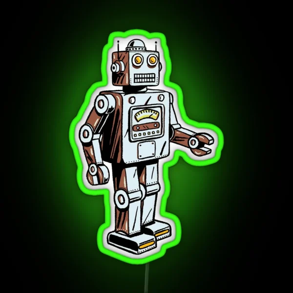 Retro Toy Robot RGB Neon Sign