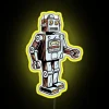 Brighten your space with nostalgic retro toy robot neon lighting