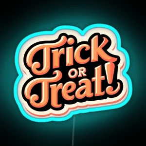 Retro Trick Or Treat RGB Neon Sign
