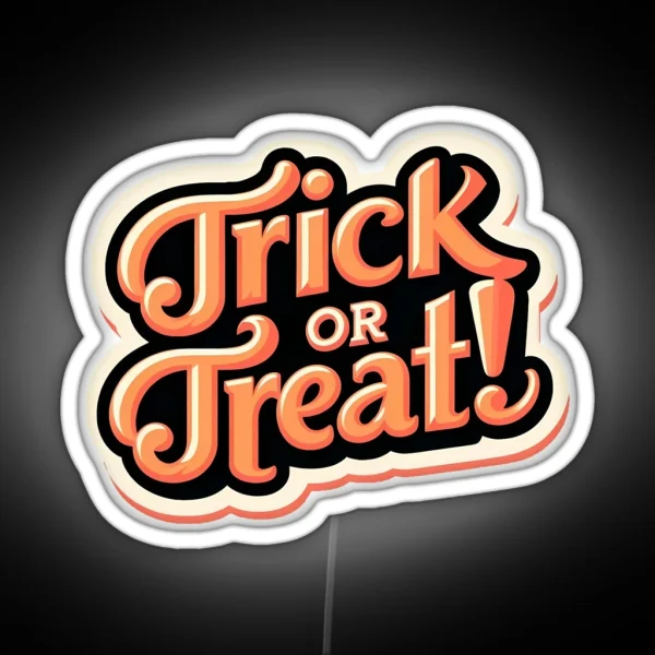 Retro Trick Or Treat RGB Neon Sign