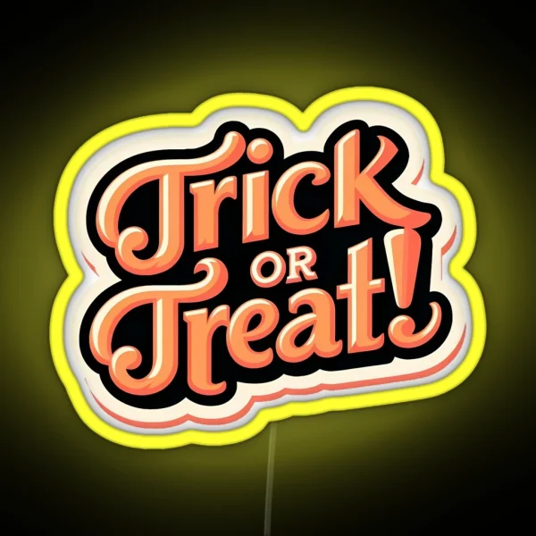 Retro Trick Or Treat RGB Neon Sign