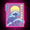 Vaporwave inspired retro Japanese art vintage cyberpunk RGB LED sign