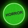 Vintage Horror Movie Aesthetic Embracing 80s Neon Color Block Sign.