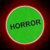 Retro Horror VHS Neon Sign with Colorful RGB Accents