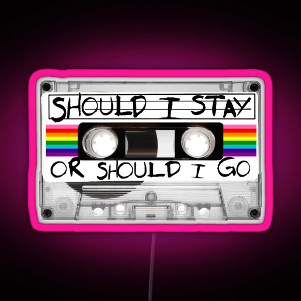 Retro Vintage Cassette Tape 80s Stranger RGB Neon Sign