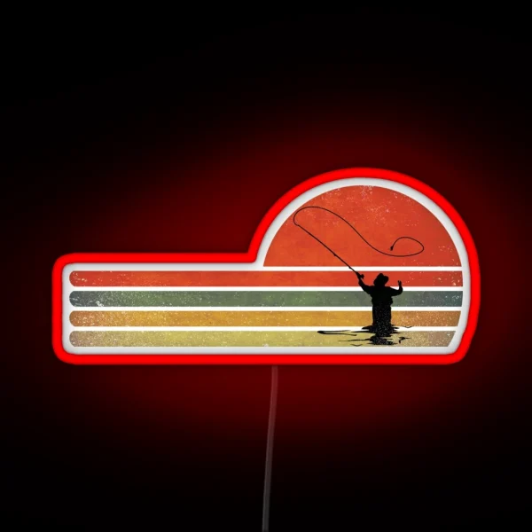 Retro Vintage Fly Fishing Gift For Fly RGB Neon Sign