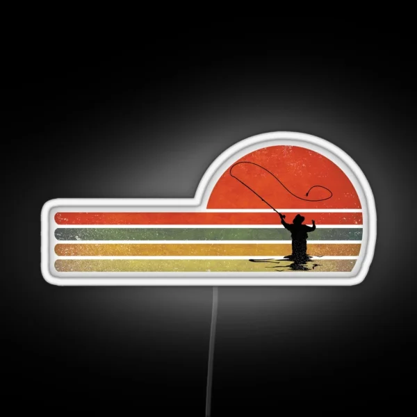 Retro Vintage Fly Fishing Gift For Fly RGB Neon Sign