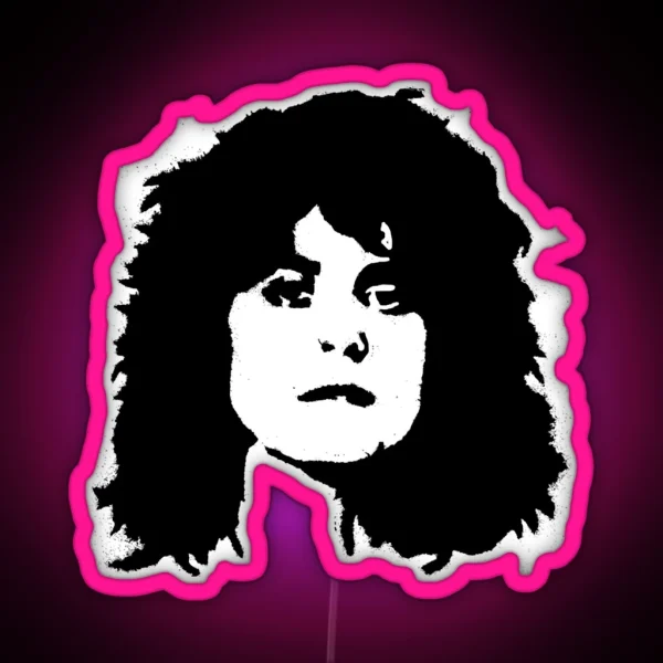 Retro Vintage Retro T Rex Marc Bolan Tribute RGB Neon Sign