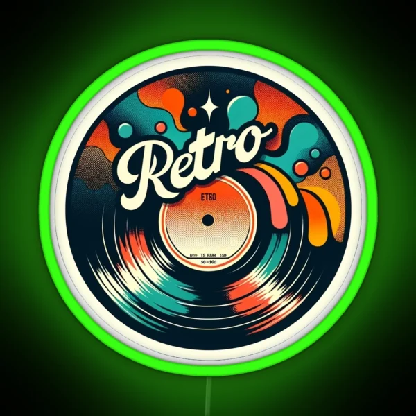 Retro Vinyl Led RGB Neon Sign