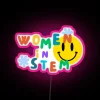 RGB Neon Sign Featuring Floral Design Honoring Women in STEM