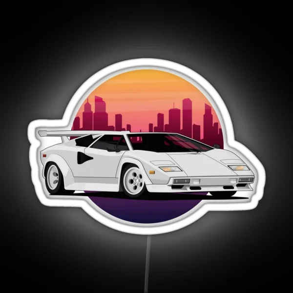 Retrowave Countach 80 S RGB Neon Sign