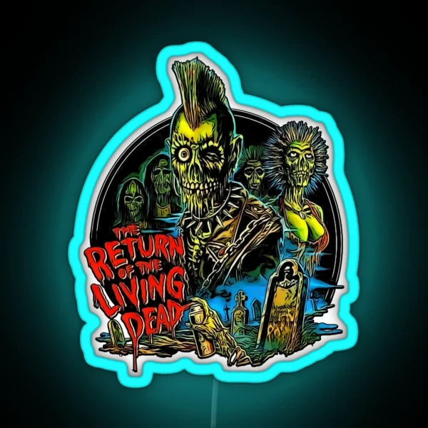 Return Of The Living Dead Tarman Poster Art RGB Neon Sign