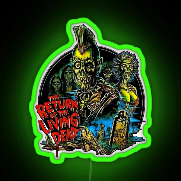 Return Of The Living Dead Tarman Poster Art RGB Neon Sign