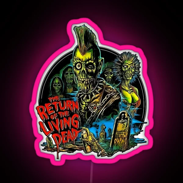 Return Of The Living Dead Tarman Poster Art RGB Neon Sign