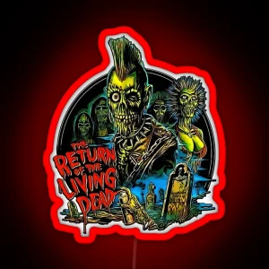 Return Of The Living Dead Tarman Poster Art RGB Neon Sign