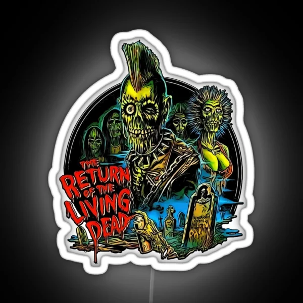 Return Of The Living Dead Tarman Poster Art RGB Neon Sign