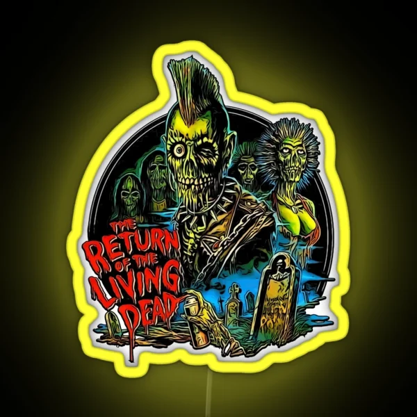 Return Of The Living Dead Tarman Poster Art RGB Neon Sign