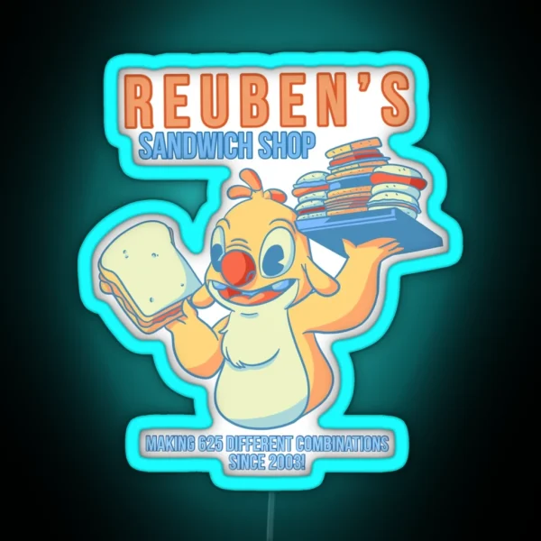 Reuben S Sandwich Shop RGB Neon Sign