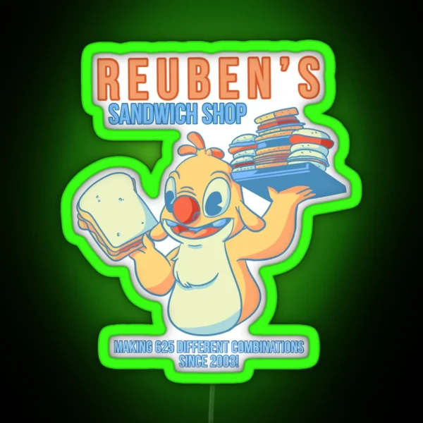 Reuben S Sandwich Shop RGB Neon Sign