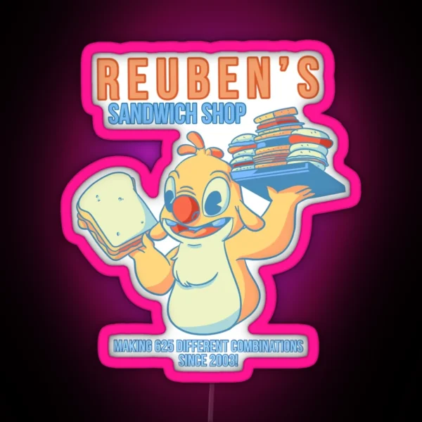 Reuben S Sandwich Shop RGB Neon Sign