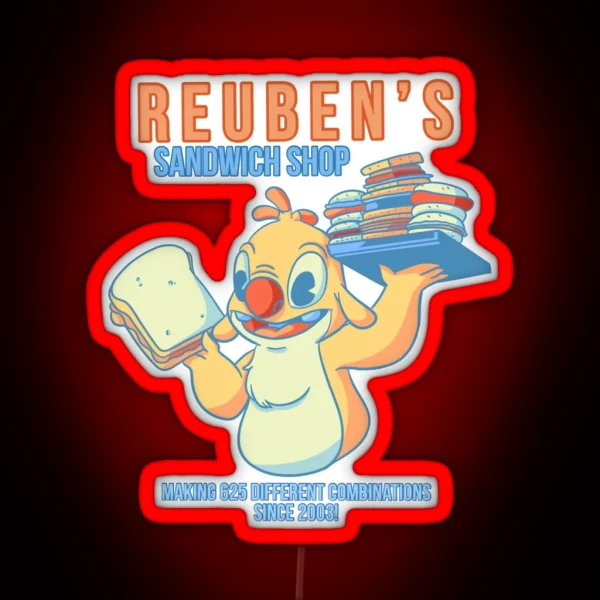 Reuben S Sandwich Shop RGB Neon Sign