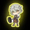 Vibrant Chibi Character LED Sign with Color-Changing RGB Neon Lighting Effects